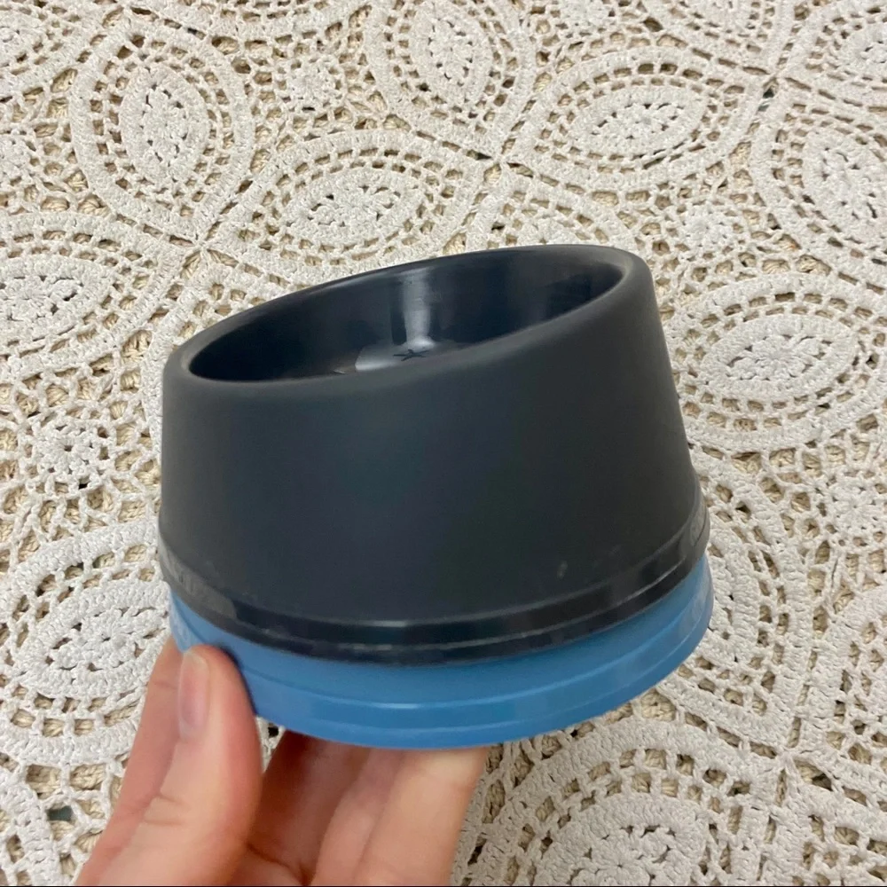 Two pet food + water bowls